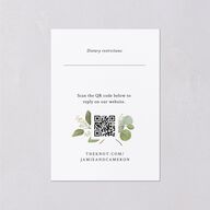 Elegant Eucalyptus Christmas Foil Wedding Response Cards Gold Licorice Signature Standard