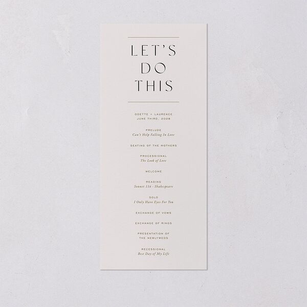 Surround Wedding Programs Mist Signature