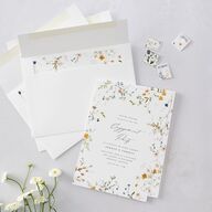 Dainty Wildflower Engagement Party Invitations Sunflower Signature Blank Standard