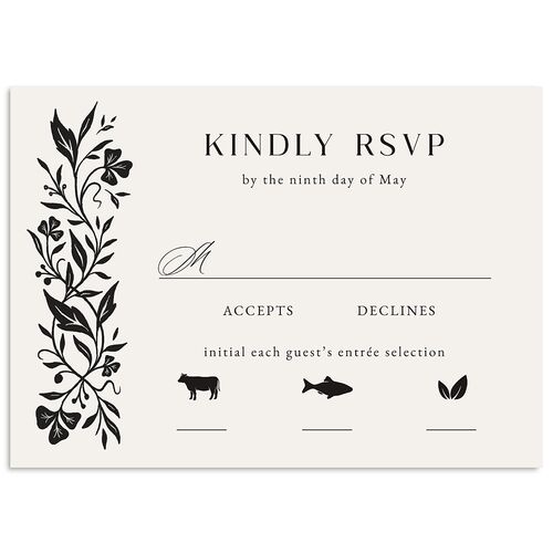 Celtic Knot Wedding Response Cards Midnight Signature Standard