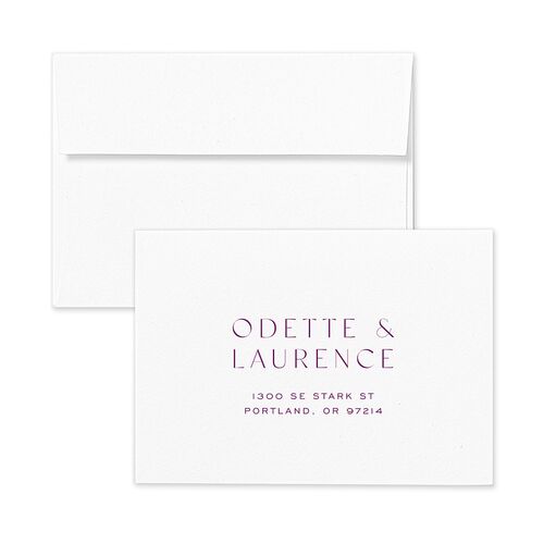 Surround Wedding Response Card Standard Envelopes White Amethyst Return Address Signature Standard