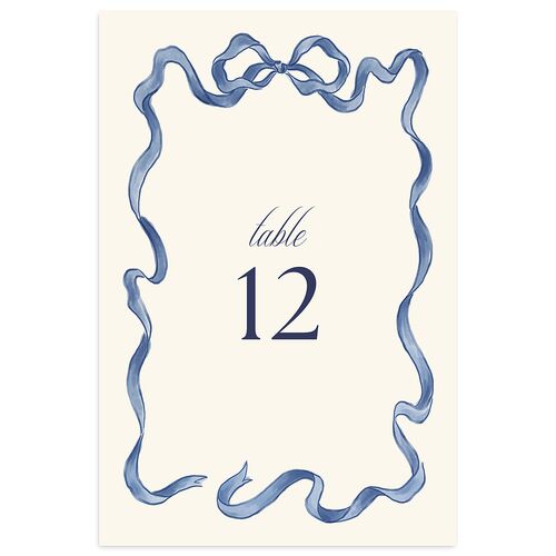 Vintage Bow Table Numbers Midnight Navy Signature