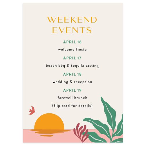 Impressionist Paradise Wedding Enclosure Cards Rose Gold Signature Standard