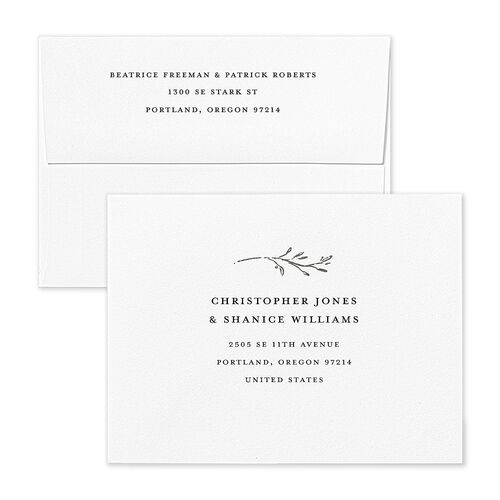 Rustic Setting Save the Date Magnet Envelopes Terracotta Medieval Grey Return Address Signature Standard