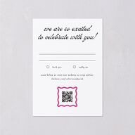 Wavy Frame Photo Wedding Response Cards Mulberry Signature Standard