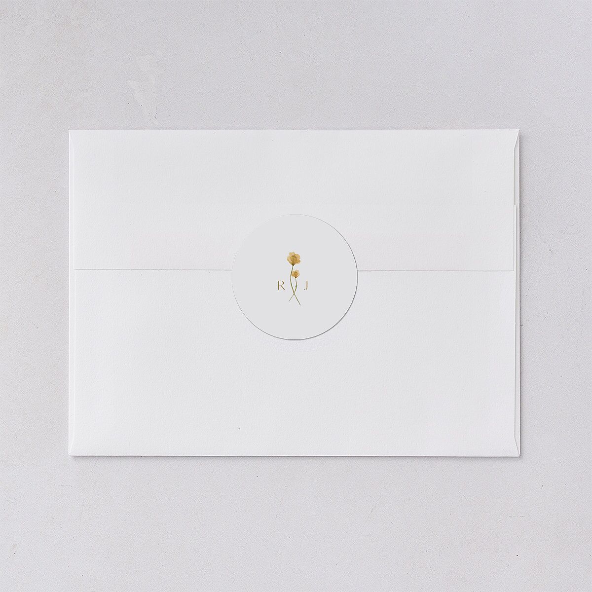 Dainty Monogram Wedding Stickers Dijon
