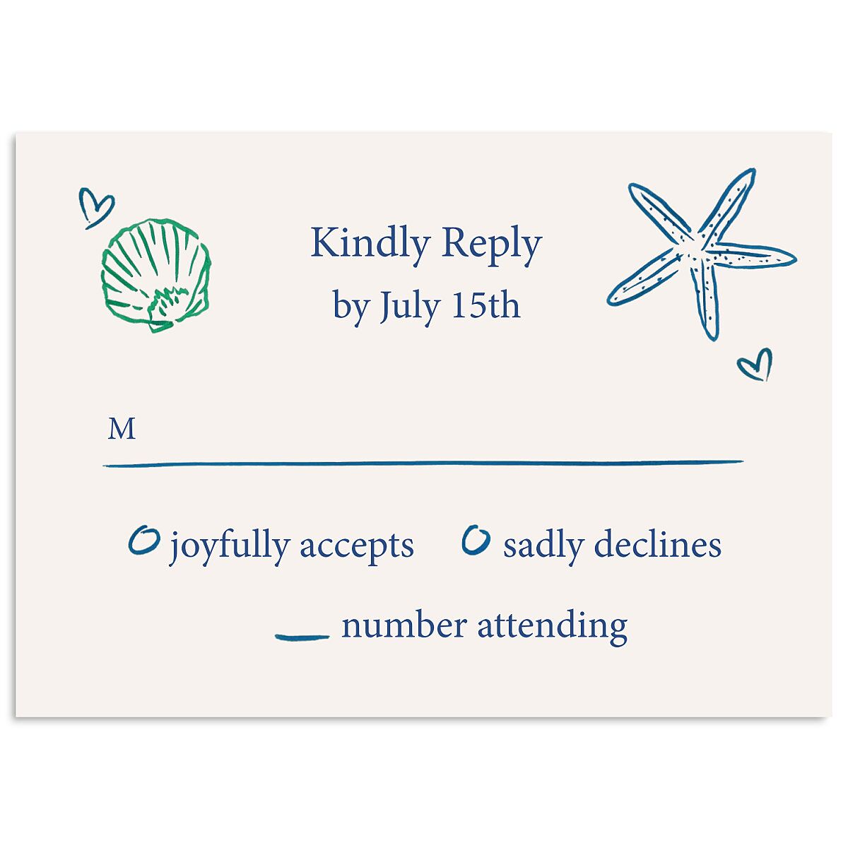 Nautical Border Wedding Response Cards