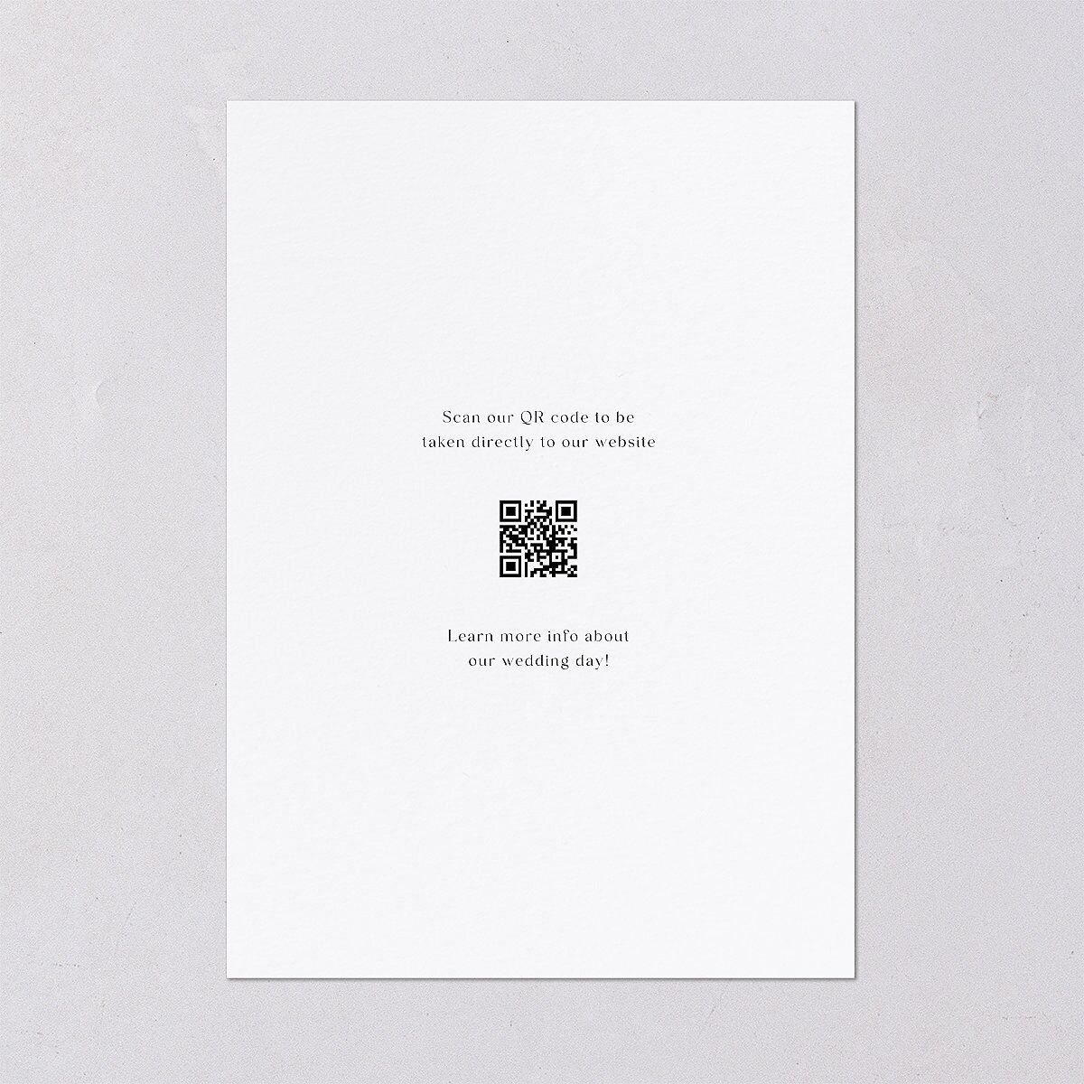 Modern Arch Photo Wedding Invitations Pure White No Signature Blank Standard