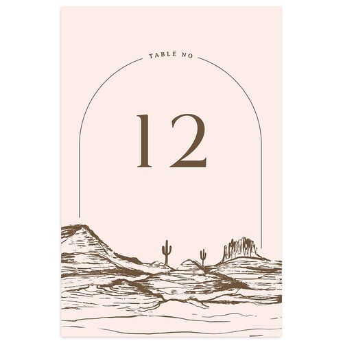 Western Cactus Table Numbers Sepia Signature