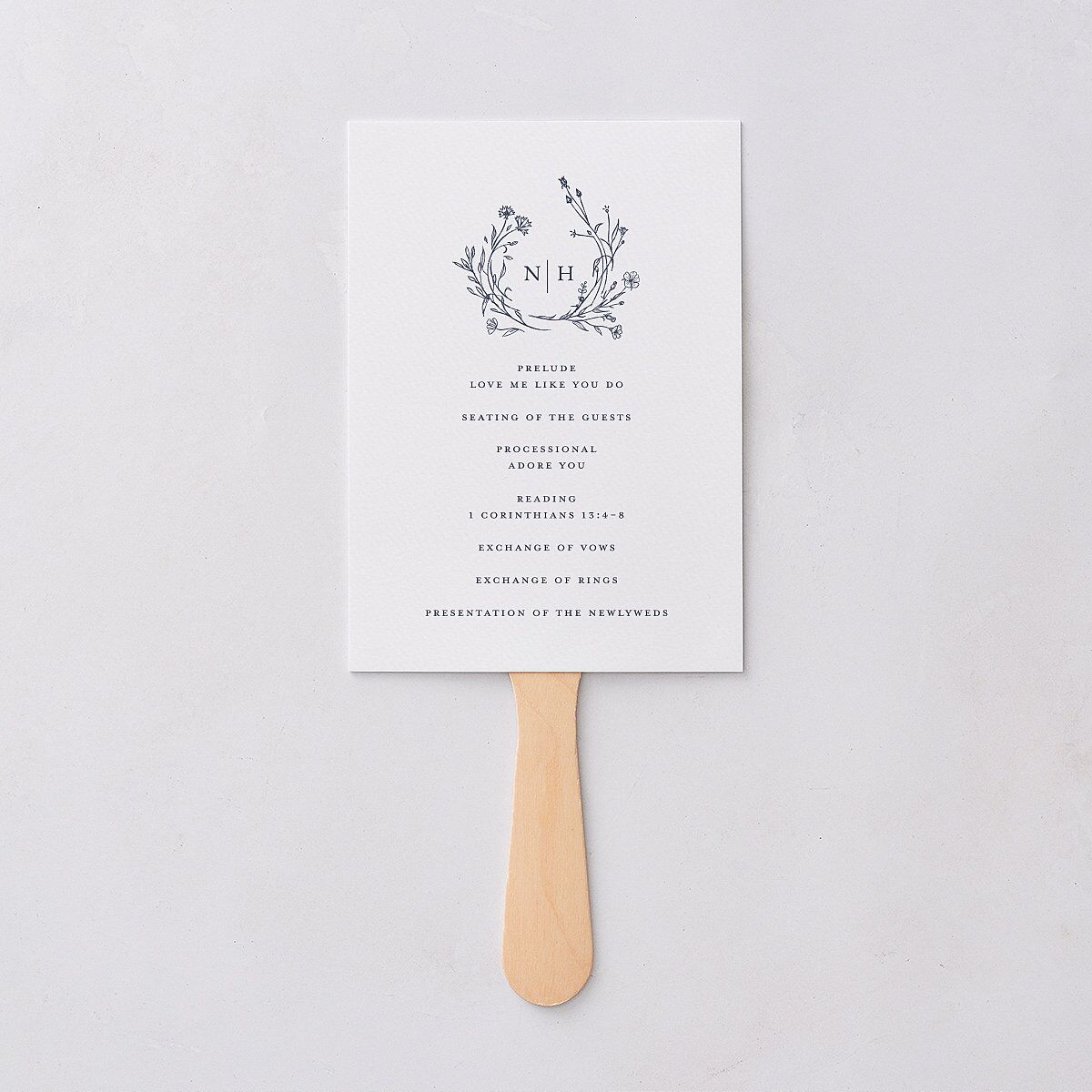 Natural Monogram Fan Programs Midnight Navy Signature Standard