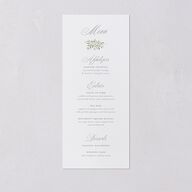 Luxury Floral Monogram Menus Cotton Signature