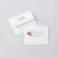 Watercolor Cactus Thank You Card Envelopes White Standard Pure White Both Recipient and Return Addresses Signature