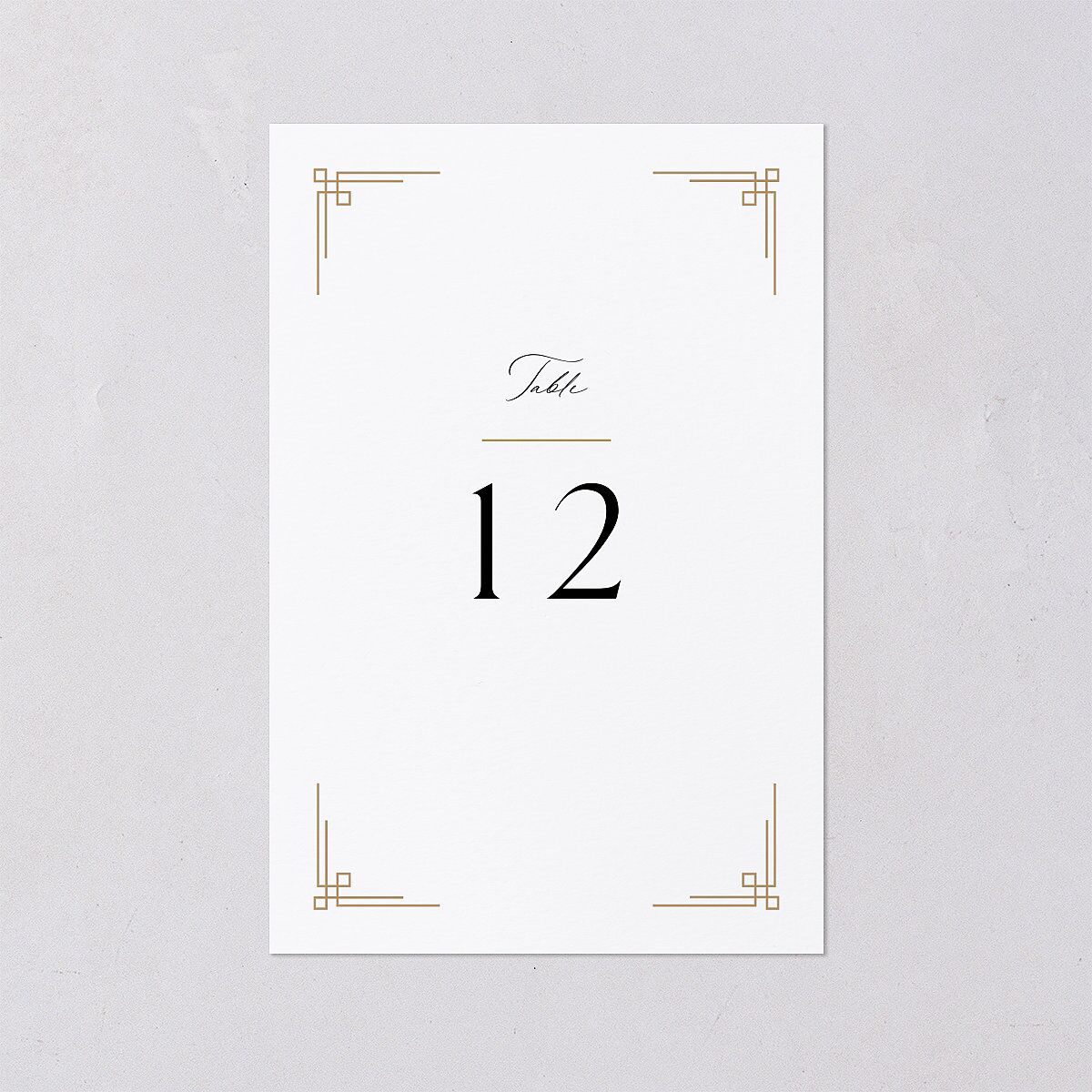 Church Cross Table Numbers Pure White Signature