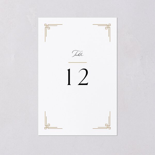 Church Cross Table Numbers Pure White Signature