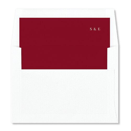 Floral Fern Frame Envelope Liners Garnet Standard