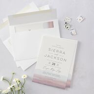 Painted Desert Wedding Invitations Lilac Signature Blank No Standard