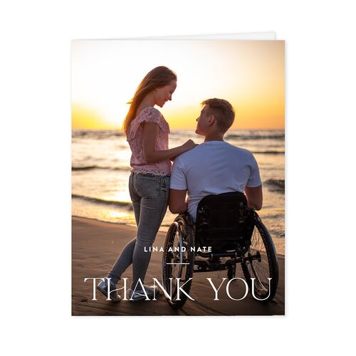 Hawaiian Tropical Orchid Oval Thank You Cards Crimson
