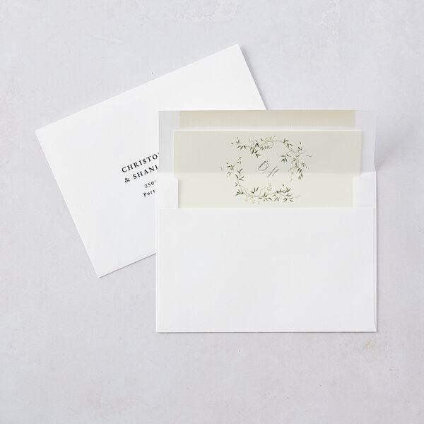 Dainty Fairytale Greenery Envelope Liners Hunter Green Standard