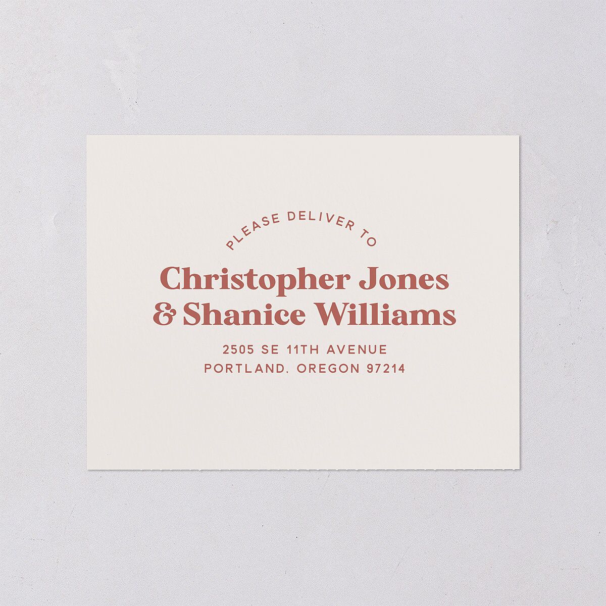 Custom Pet Portrait All-in-One Wedding Invitations Desert Rose Signature Light Both Recipient and Return Addresses