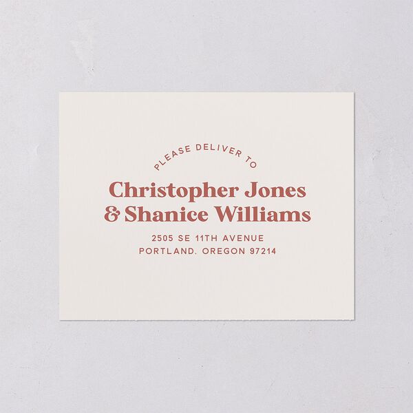 Custom Pet Portrait All-in-One Wedding Invitations Desert Rose Signature Light Both Recipient and Return Addresses