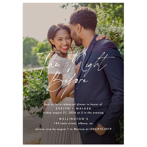 Picture This Photo Rehearsal Dinner Invitations Orchid Signature Blank Standard