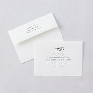 Mountain Wildflowers Wedding Invitations Dusty Blue Signature Blank No Standard