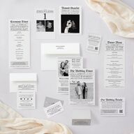 Newspaper Wedding Response Cards Pure White Signature Standard