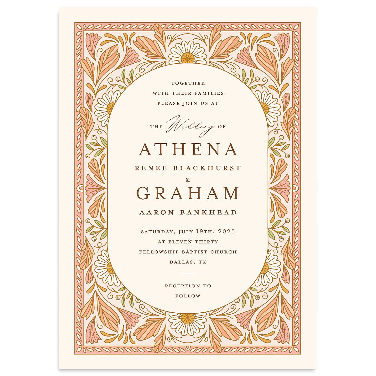 Intricate Vintage Wedding Invitations