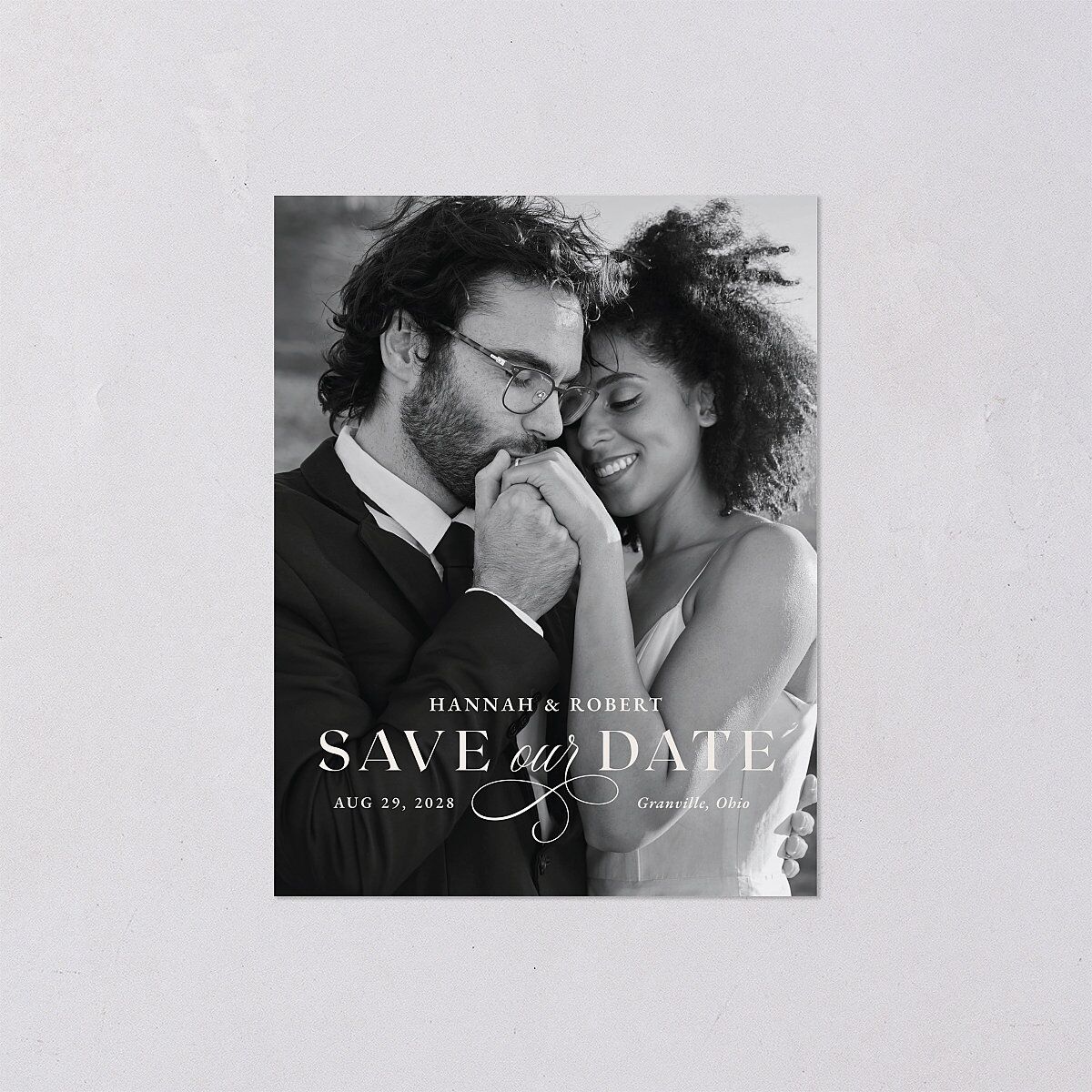 Antique Scallop Frame Save the Date Petite Cards Linen Signature smooth Blank No Standard