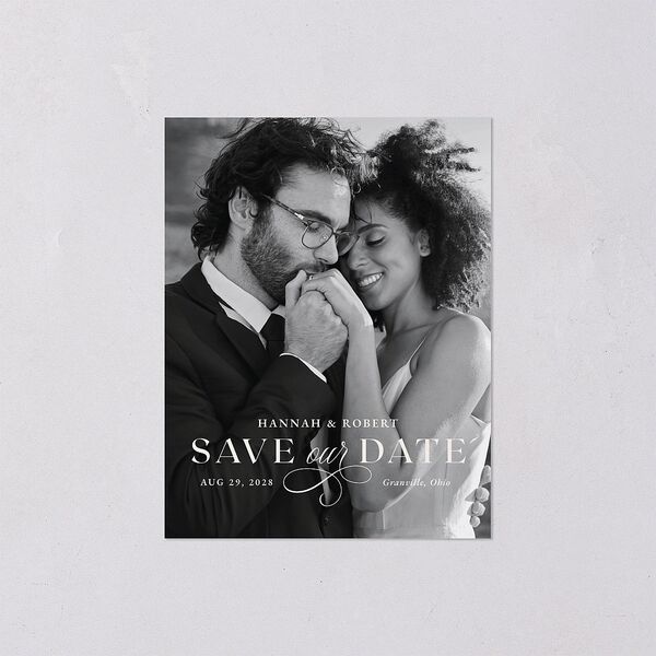 Antique Scallop Frame Save the Date Petite Cards Linen Signature smooth Blank No Standard