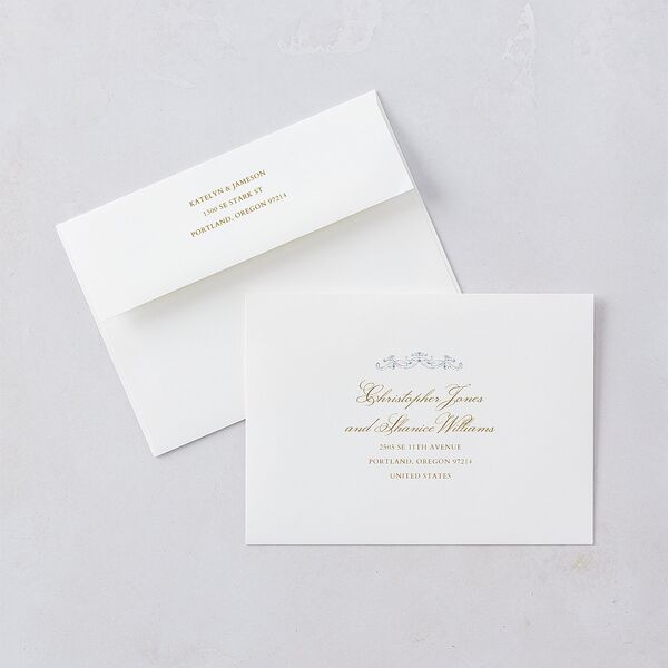 Romantic Rococo Save The Date Cards Dusty Blue Signature smooth Blank No Standard