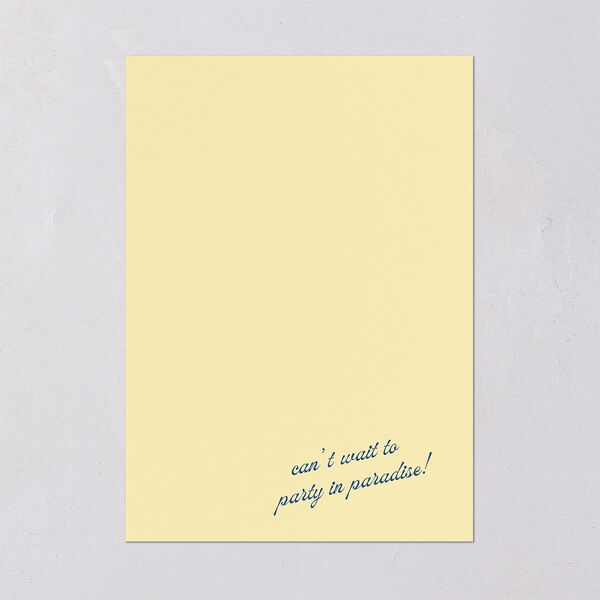 Cabana Stripes Rehearsal Dinner Invitations Lemon Signature Blank Standard