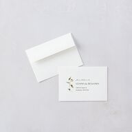Pastel Garden Response Card Envelopes White Pink Cotton Return Address Signature Standard