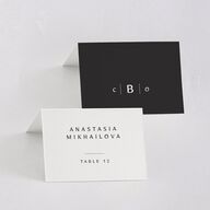 Simply Classic Place Cards Charcoal Signature