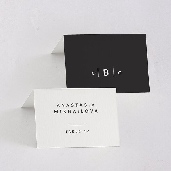 Simply Classic Place Cards Charcoal Signature