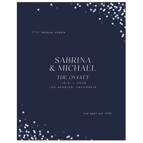Confetti Glam Guest Books Navy