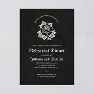 Moody Gothic Rose Rehearsal Dinner Invitations Midnight Signature Blank Standard