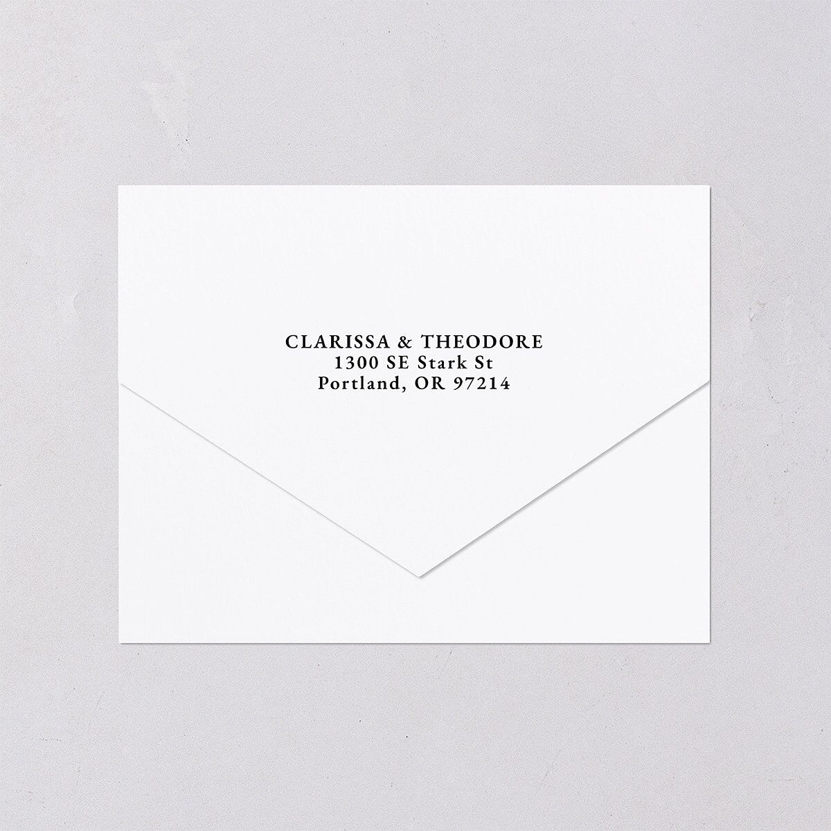 Regal Photo Foil All-in-One Wedding Invitations Midnight Signature Light Both Recipient and Return Addresses No