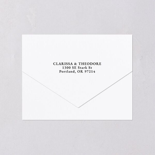 Regal Photo Foil All-in-One Wedding Invitations Midnight Signature Light Both Recipient and Return Addresses No