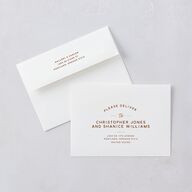 Western Denim Save The Date Cards Champagne Signature smooth Blank No Standard