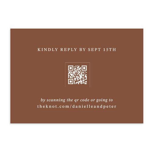 Photo Vow QR Code RSVP Cards Walnut Signature Standard