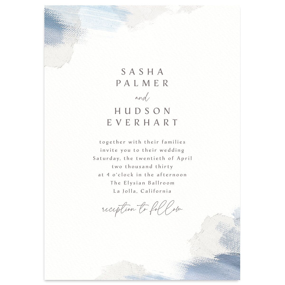Minimal Brush Wedding Invitations