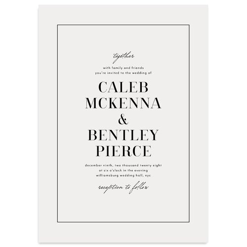 Classic Border Wedding Invitations Mist Signature Blank No