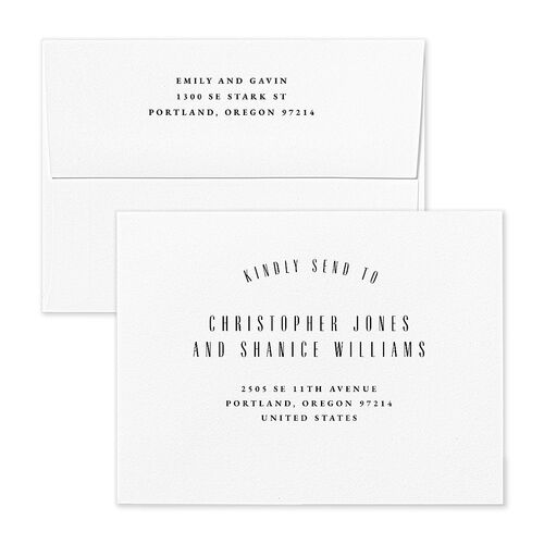 Vintage Deco Thank You Card Envelopes Rose Champagne Return Address Signature Standard