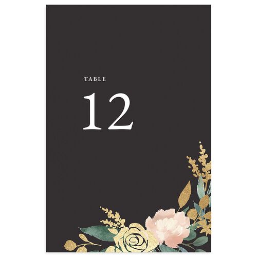 Exquisite Garden Table Numbers Gold Charcoal Signature