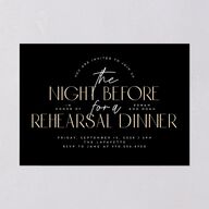 Headline Rehearsal Dinner Invitations Licorice Signature Blank