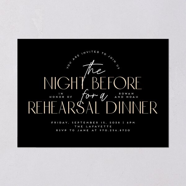 Headline Rehearsal Dinner Invitations Licorice Signature Blank