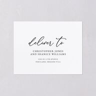 Romantic Photo All-in-One Wedding Invitations Midnight Signature Light Both Recipient and Return Addresses No