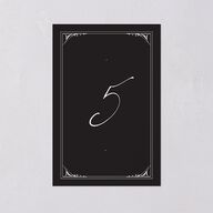 Vintage Gothic Table Numbers Licorice Signature