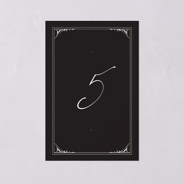 Vintage Gothic Table Numbers Licorice Signature